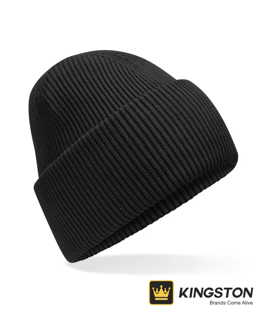 Beechfield Classic Engineered Deep-Cuffed Beanie in Black