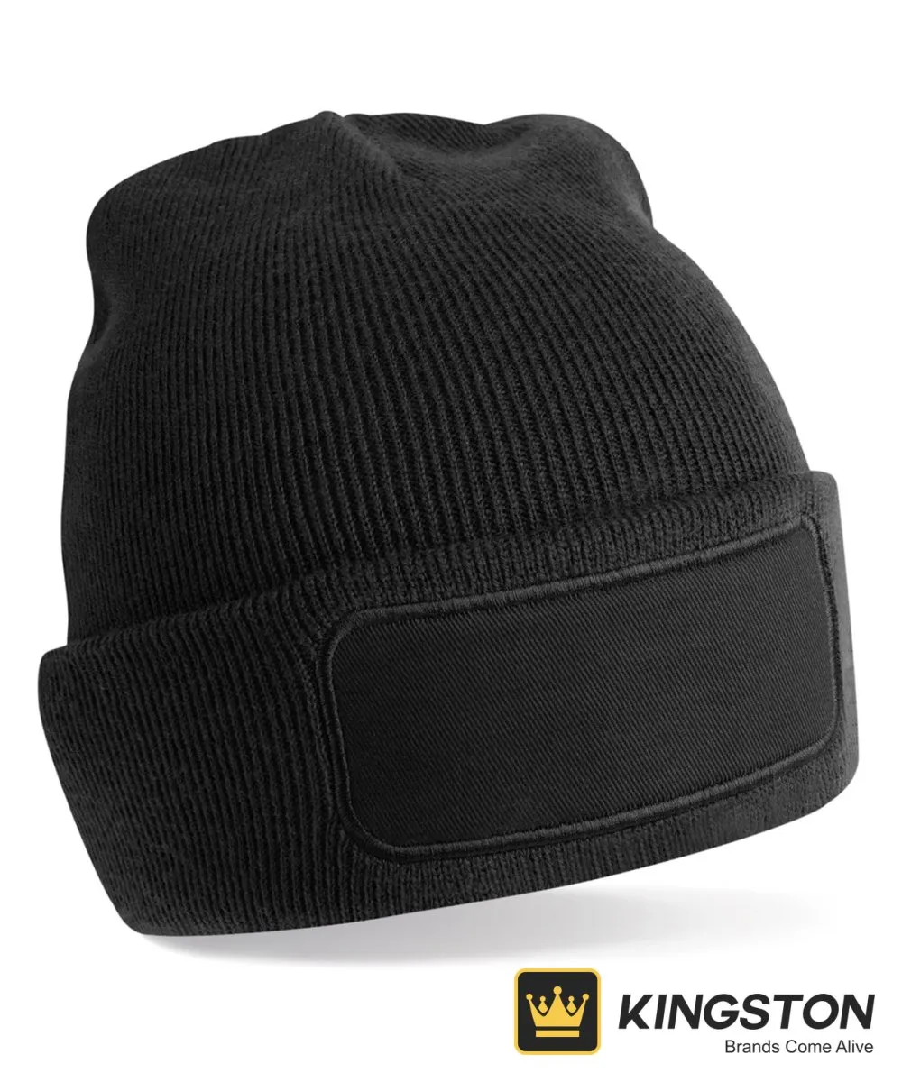 Beechfield Recycled Original Patch Beanie in Black