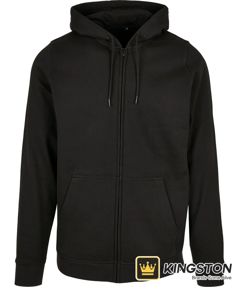 Build Your Brand Basic Basic Zip Hoodie in Black