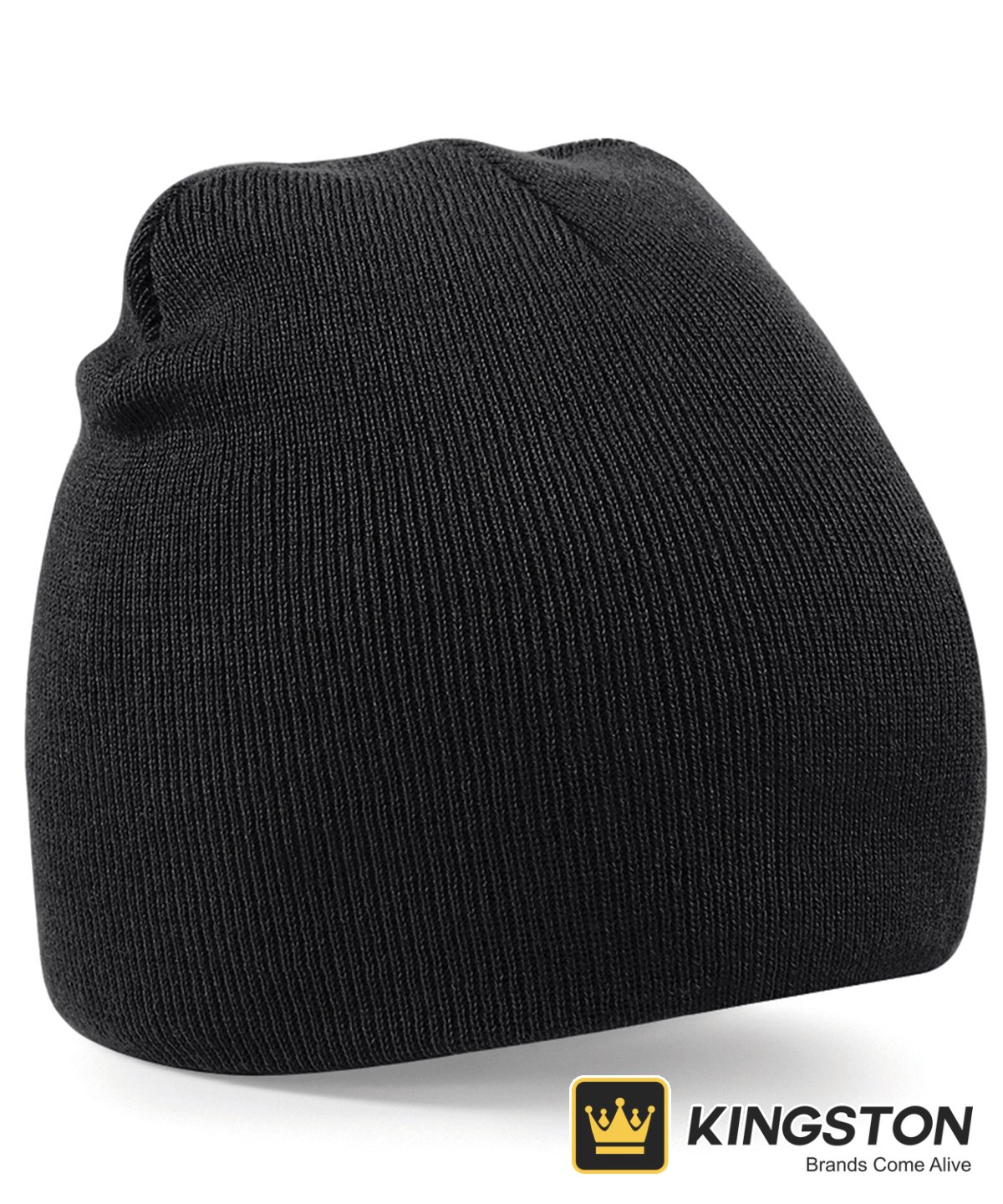 Beechfield Two-Tone Pull-On Beanie in Black