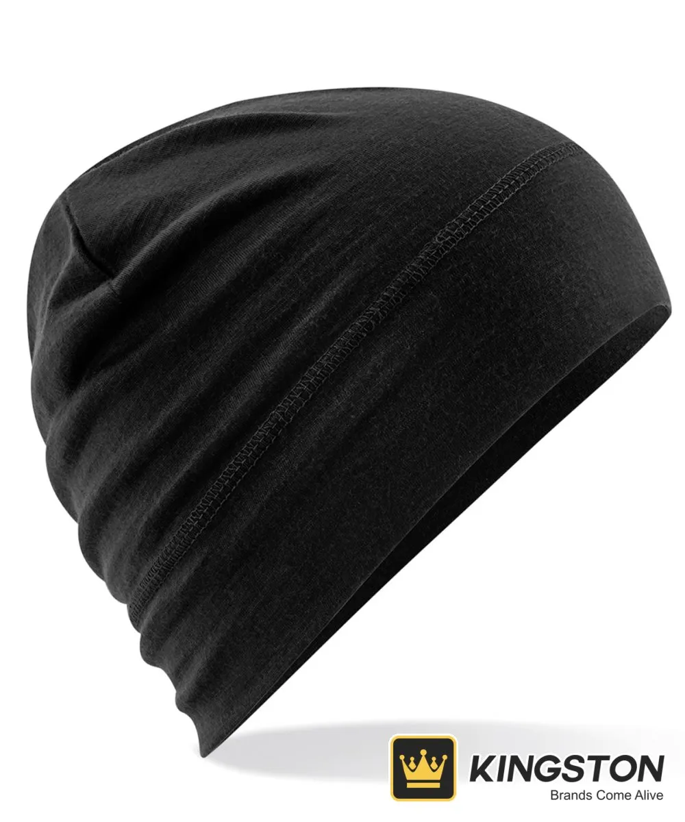Beechfield Merino Beanie in Black