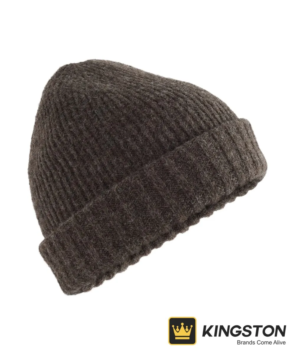 Beechfield Stonefell Beanie in Dark Brown Marl
