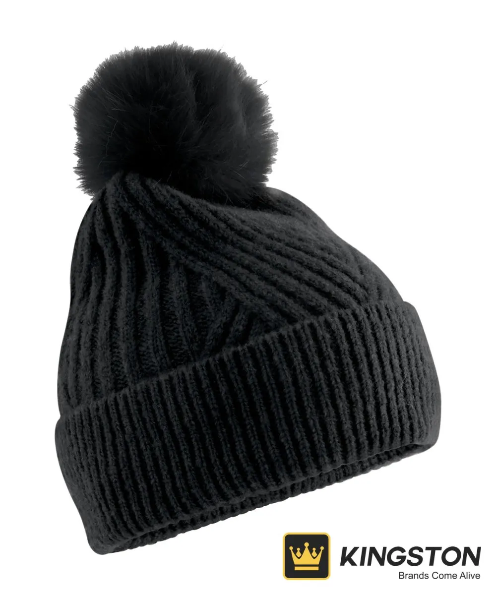 Beechfield Snow Luxe Beanie in Black