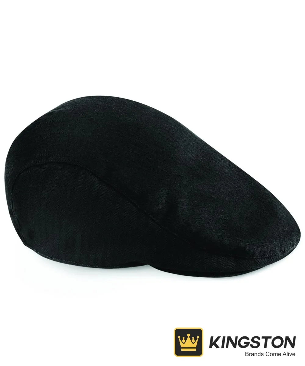 Beechfield Vintage Flat Cap in Black