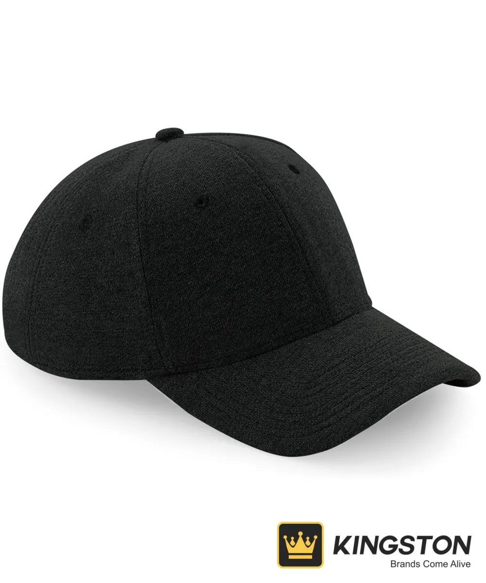 Beechfield Jersey Athleisure Baseball Cap in Black