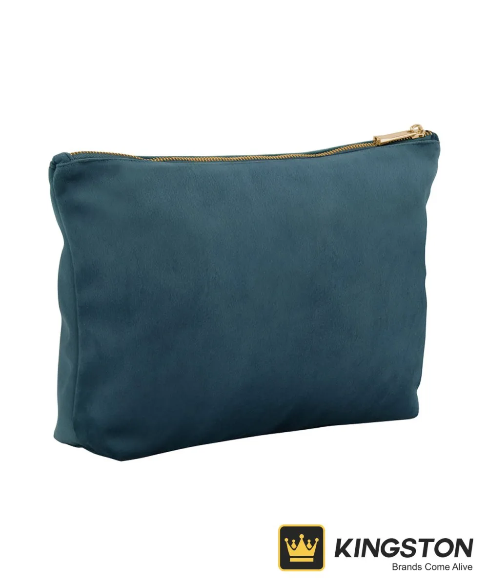 Bagbase Velvet Accessory Bag in Blue Topaz