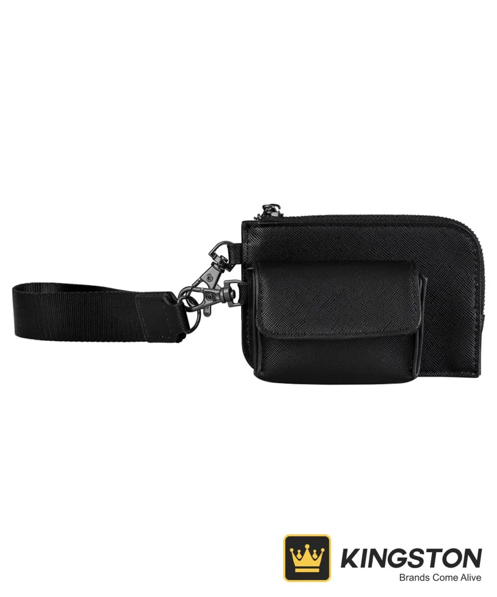 Bagbase Boutique Pouch Wristlet in Black/Black