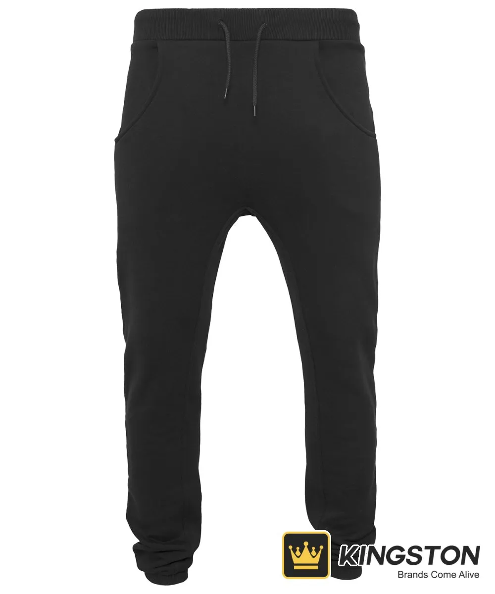 Build Your Brand Heavy Deep-Crotch Sweatpants in Black