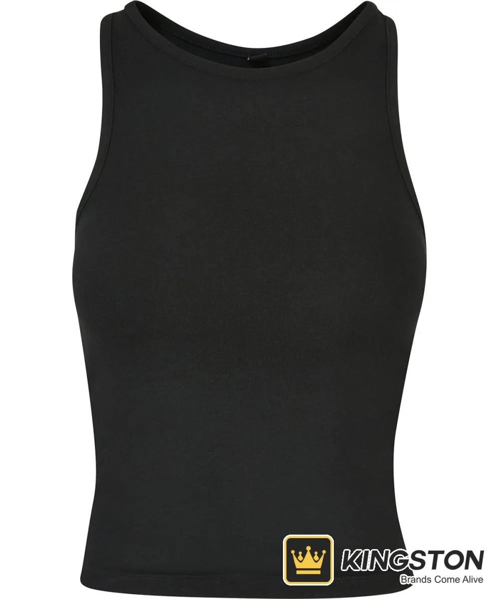 Build Your Brand Women's Racerback Top in Black