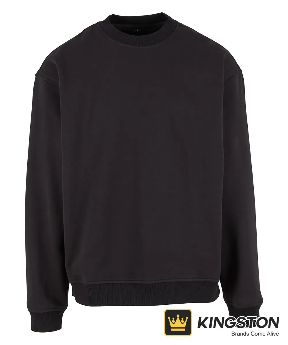 Build Your Brand Loose-Fit Sweatshirt in Black