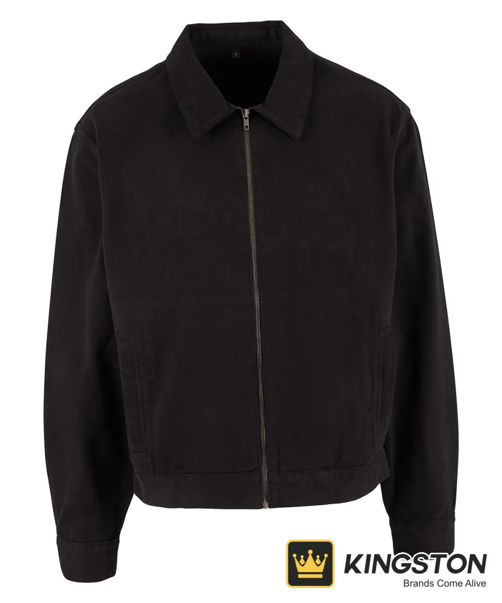 Build Your Brand Basic Workwear Jacket in Black