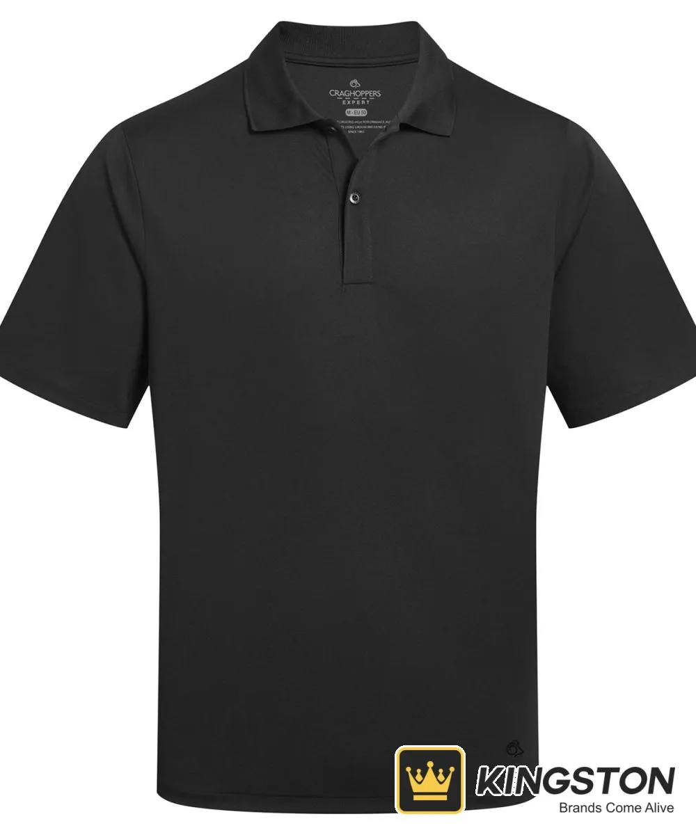 Craghoppers Expert Basecamp Wicking Polo Shirt in Black
