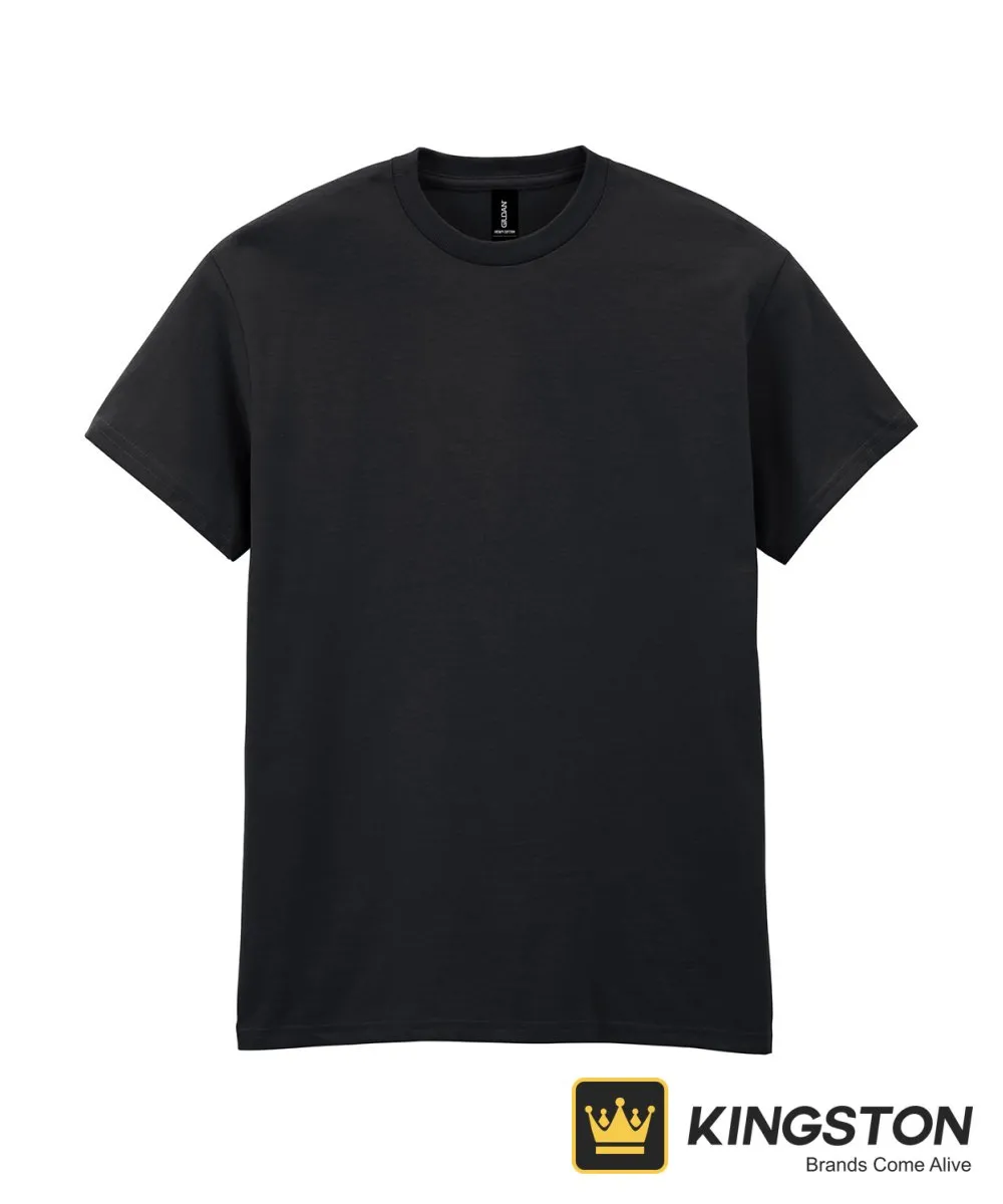 Black Gildan Heavy Cotton T-shirt (GD005), a T-shirt we print with logos in Hull