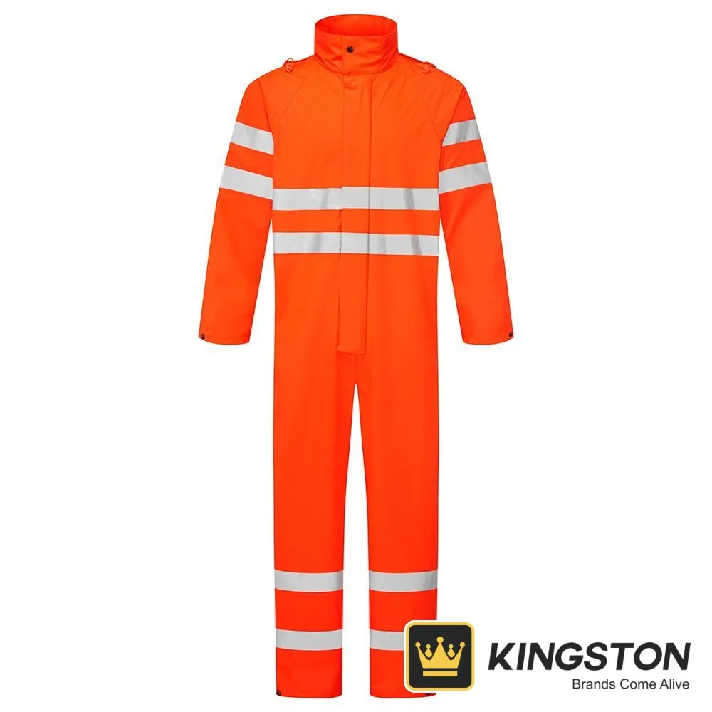 Supertouch Hi-Vis Storm-Flex PU Coverall in Orange