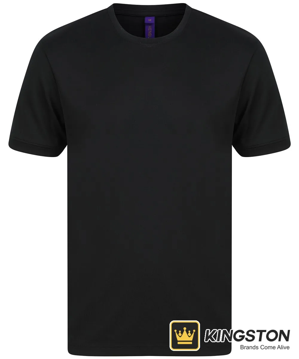 Henbury Hi Cool Performance T-Shirt in Black