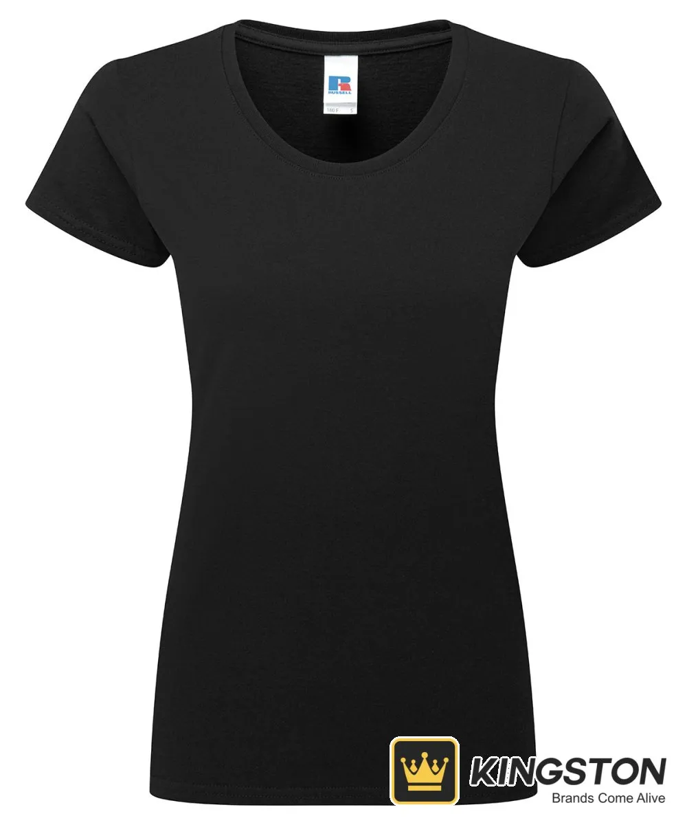 Russell Women's Authentic Classic T-Shirt in Black