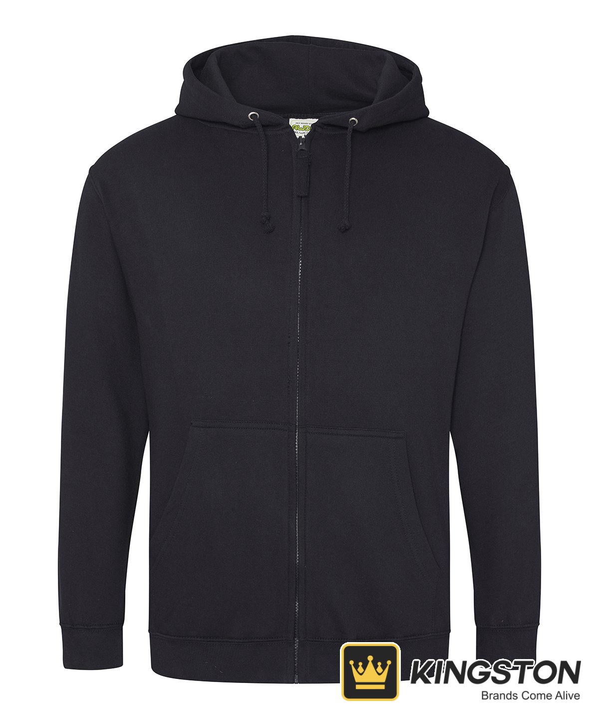 AWDis Just Hoods Zoodie Zip Hoodie in Jet Black