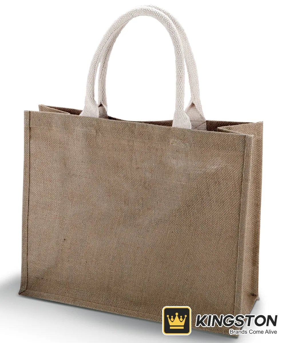 KiMood Jute Beach Bag in Cappuccino