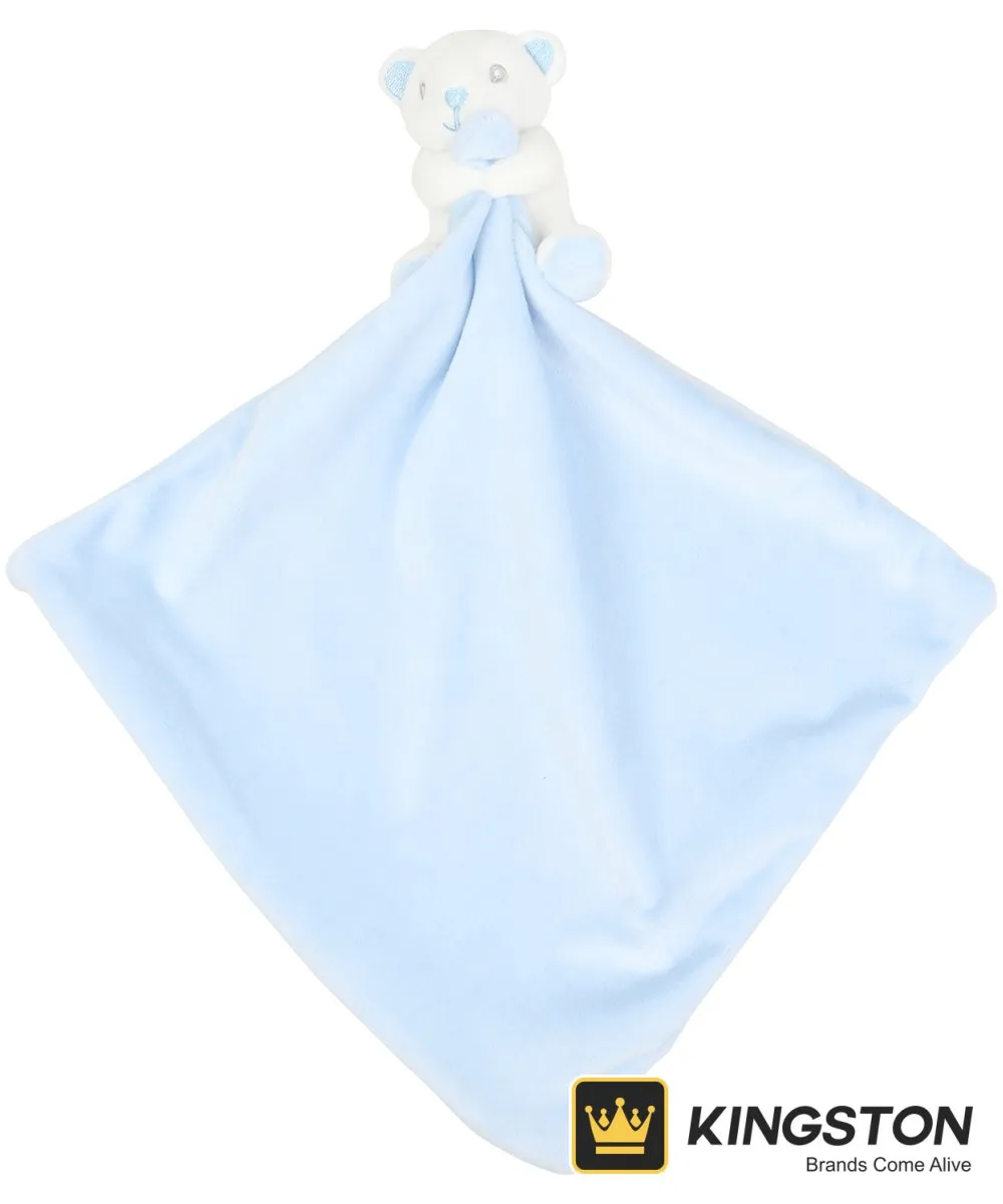 Mumbles Baby Rabbit Comforter with Rattle in Blue Bear
