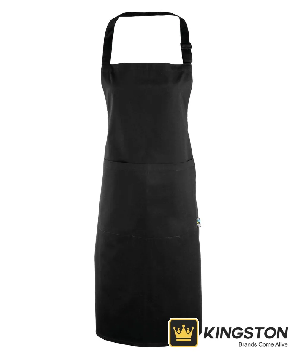 Premier Organic Fairtrade Cotton Bib Apron in Black