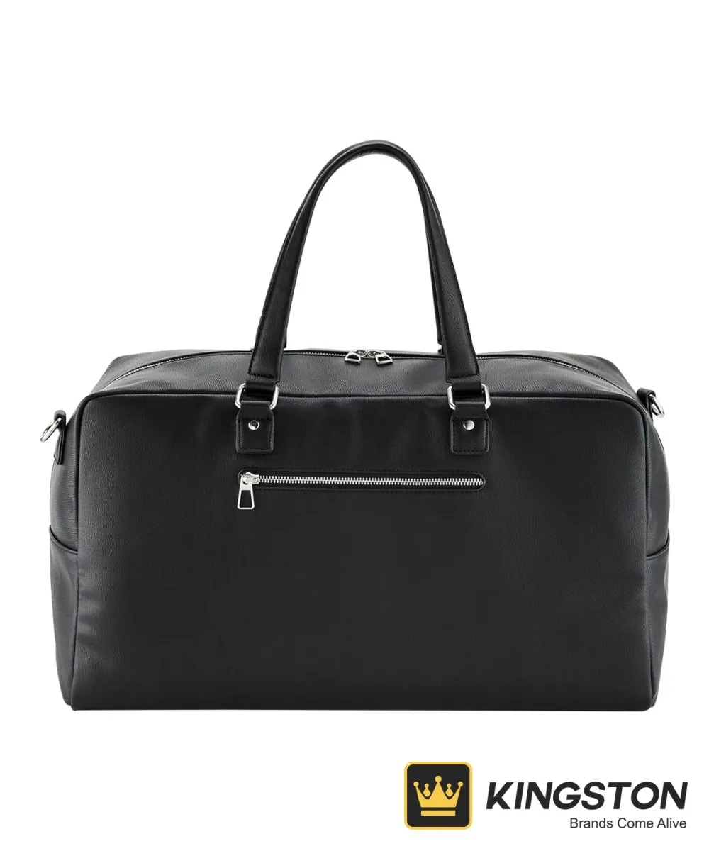 Quadra Tailored Luxe PU Weekender in Black