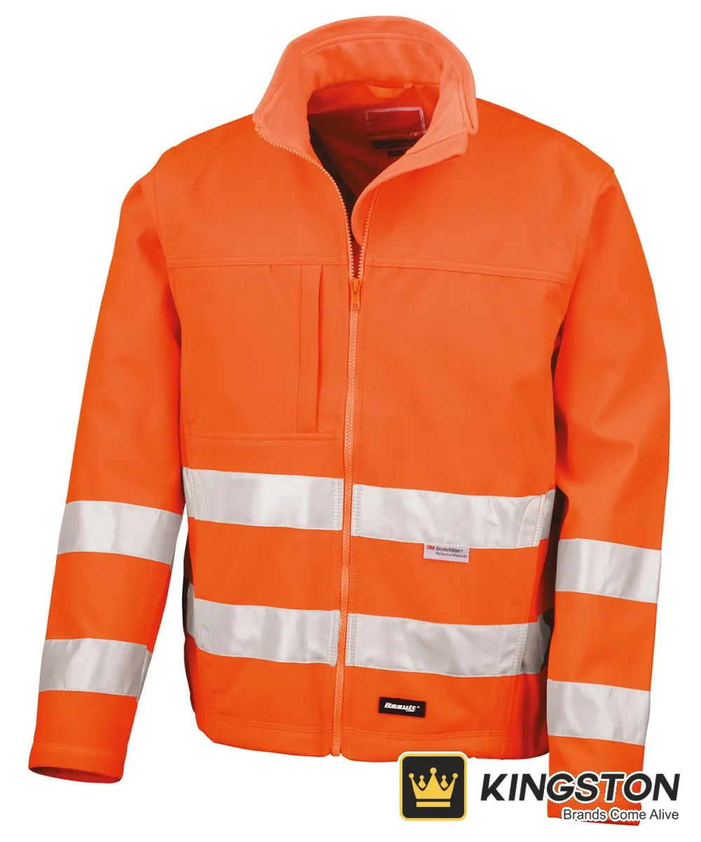 Result High-Viz Softshell Jacket in Fluorescent Orange