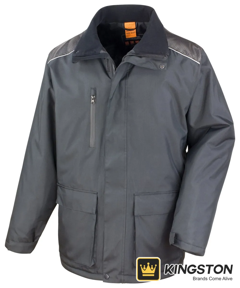Result Work-Guard Vostex Long Coat in Black