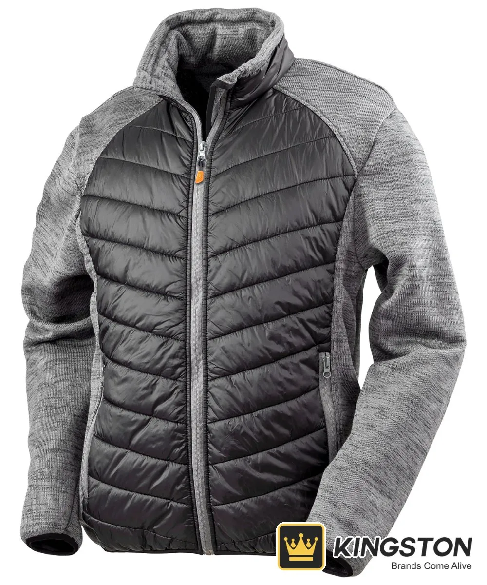 Result Elevator Jacket in Black/Grey Marl