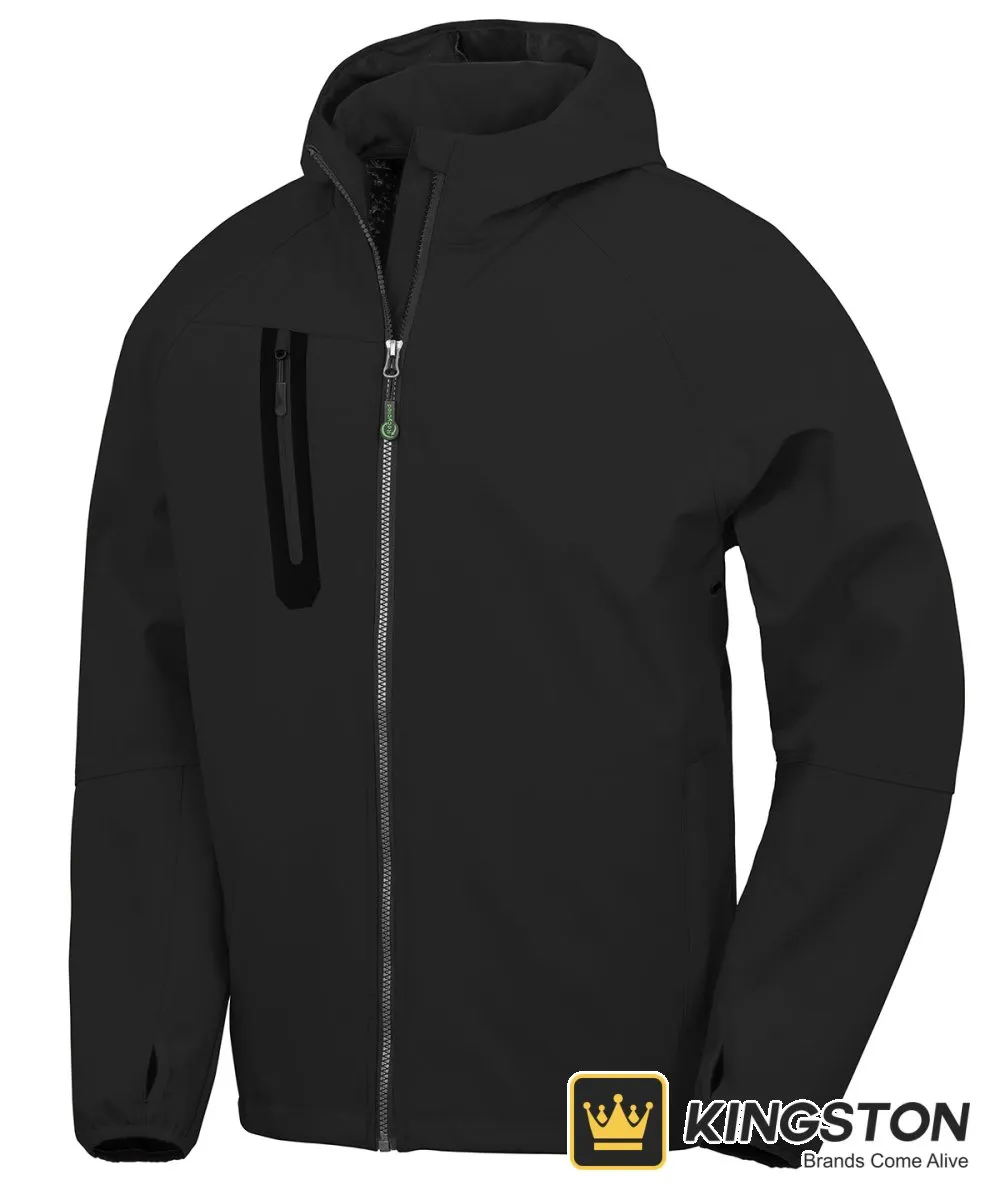 Result Recycled 3-Layer Casual Hooded Softshell in Black/Black