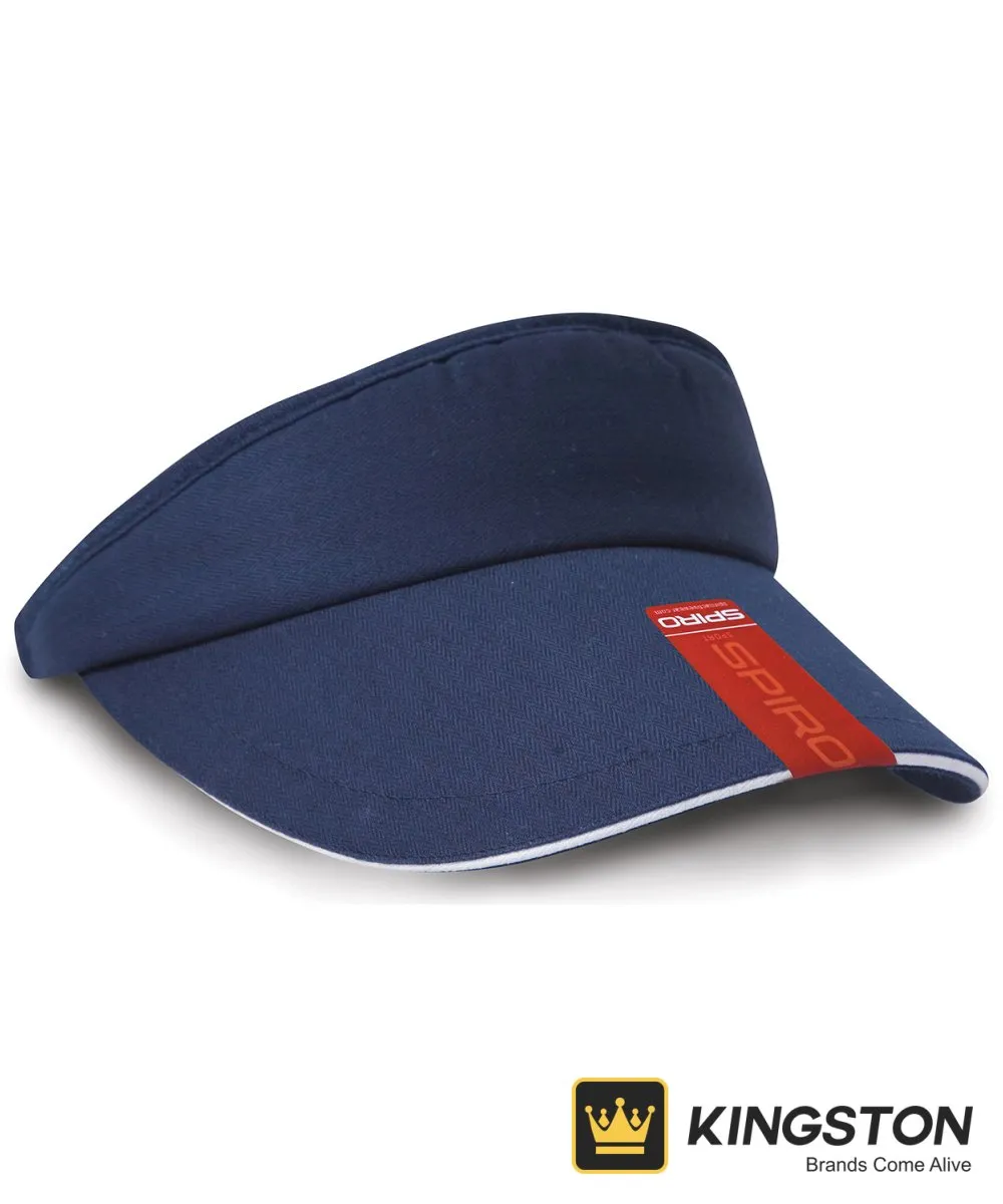 Result Herringbone Sun Visor with Sandwich Peak in Navy/White