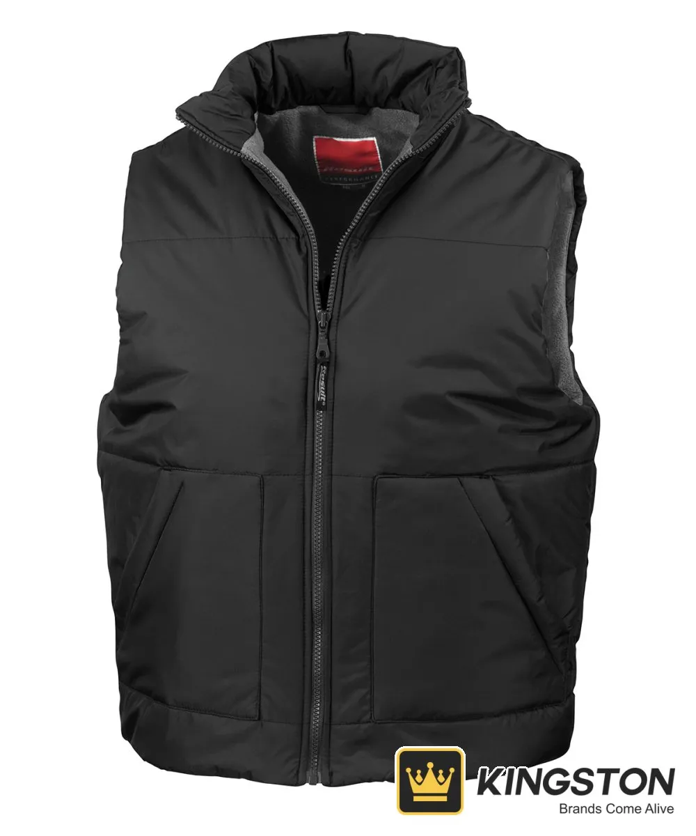 Result Fleece-Lined Bodywarmer in Black