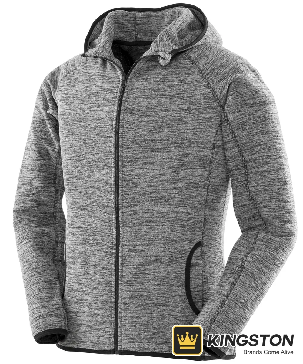 Spiro Women's Microfleece Hoodie in Grey/Black