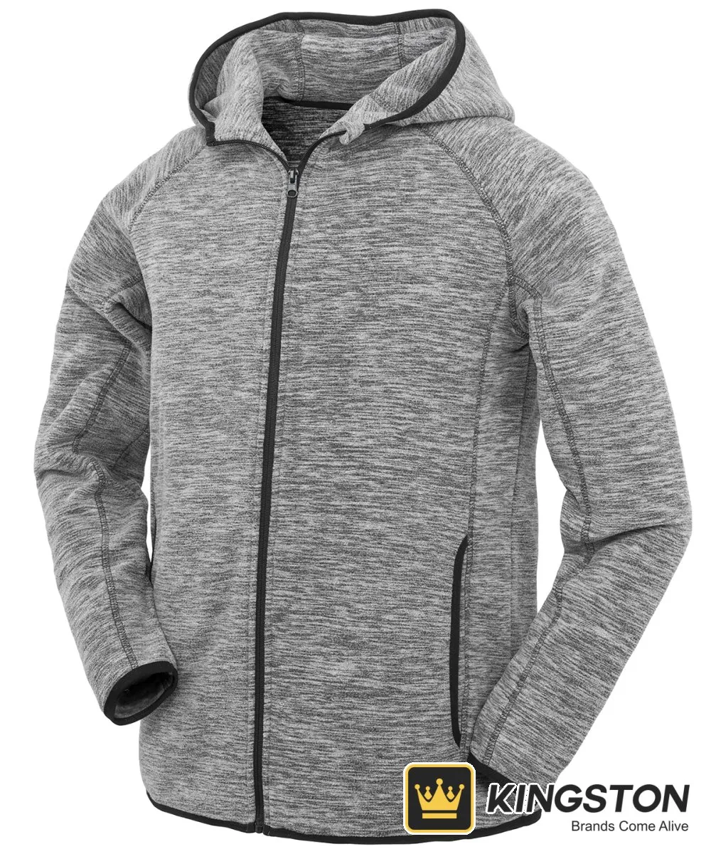 Spiro Microfleece Hoodie in Grey/Black