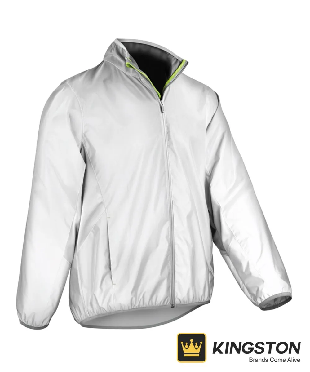 Spiro Luxe Reflective Hi-Vis Jacket in Neon White