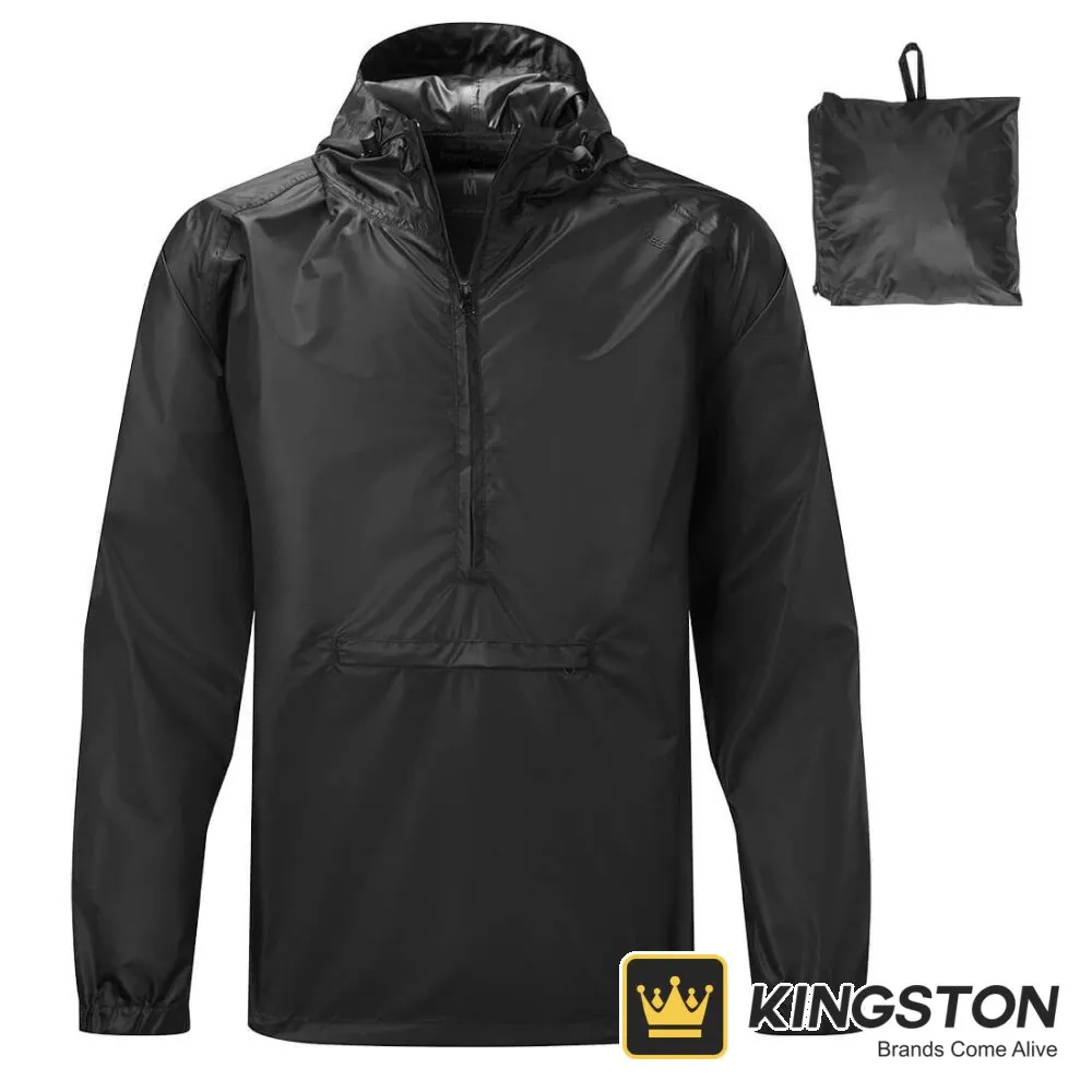 Portwest Packable Overhead Rain Jacket in Black