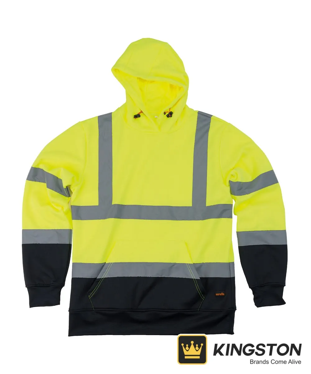 Scruffs High-Visibility Hoodie in Yellow/Navy