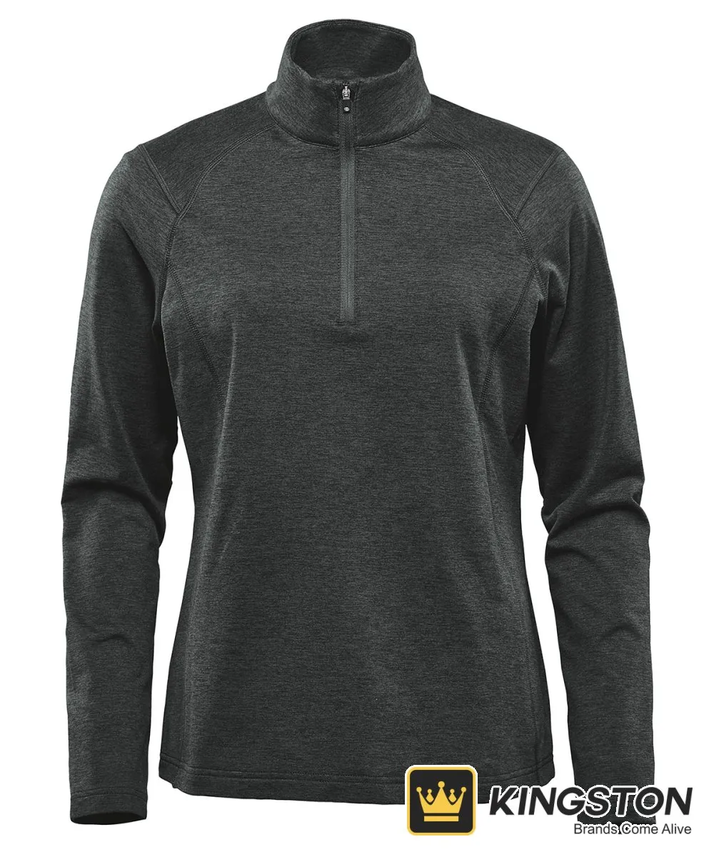 Stormtech Women's Treeline Quarter-Zip Fleece in Black Heather
