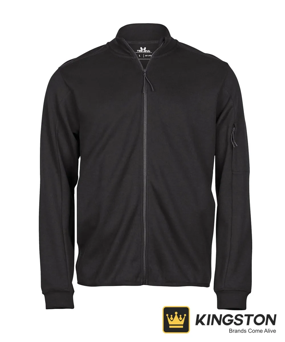 Tee Jays Athletic Full-Zip Sweatshirt in Black