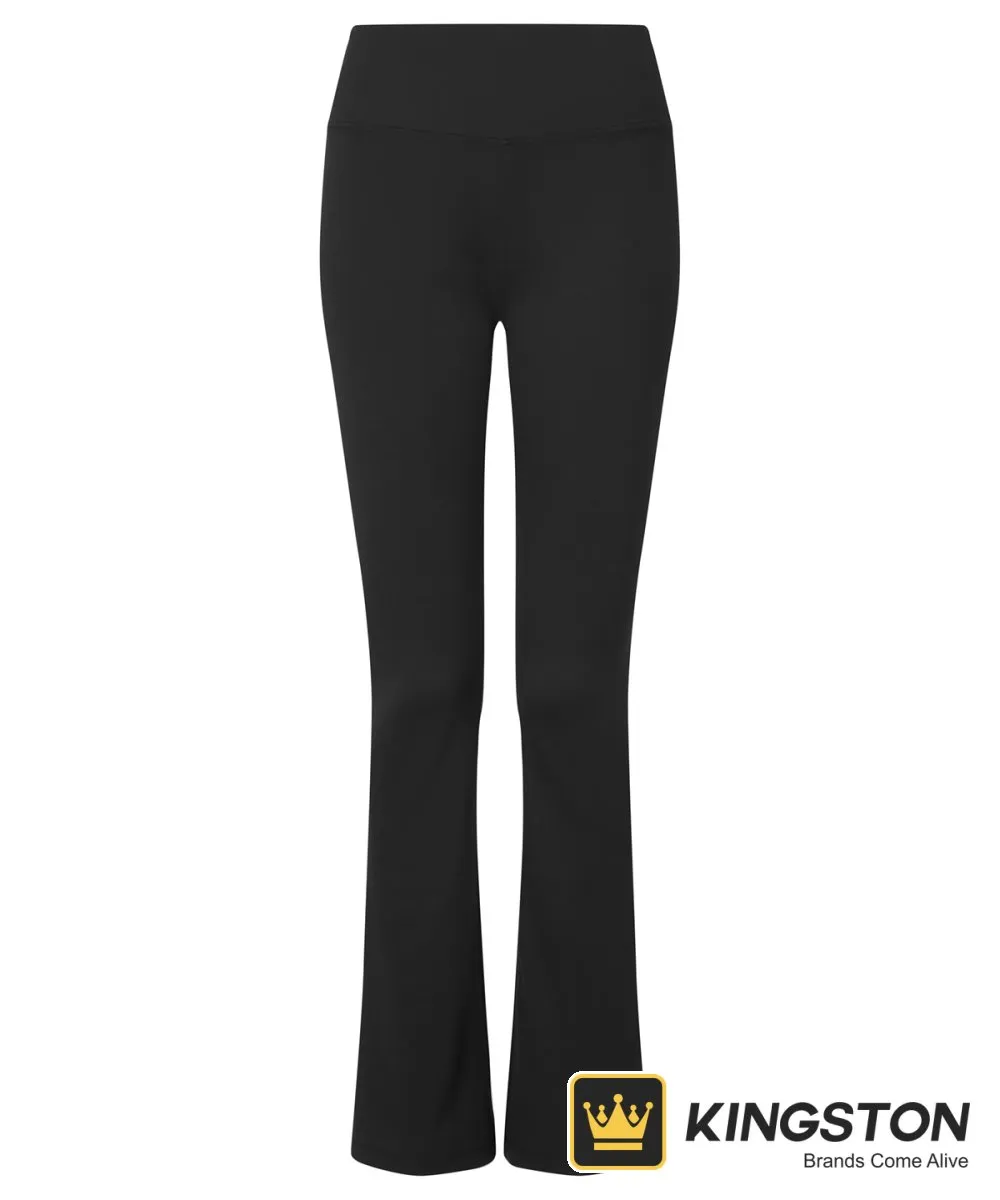 TriDri Women's Recycled Flare Leggings in Black