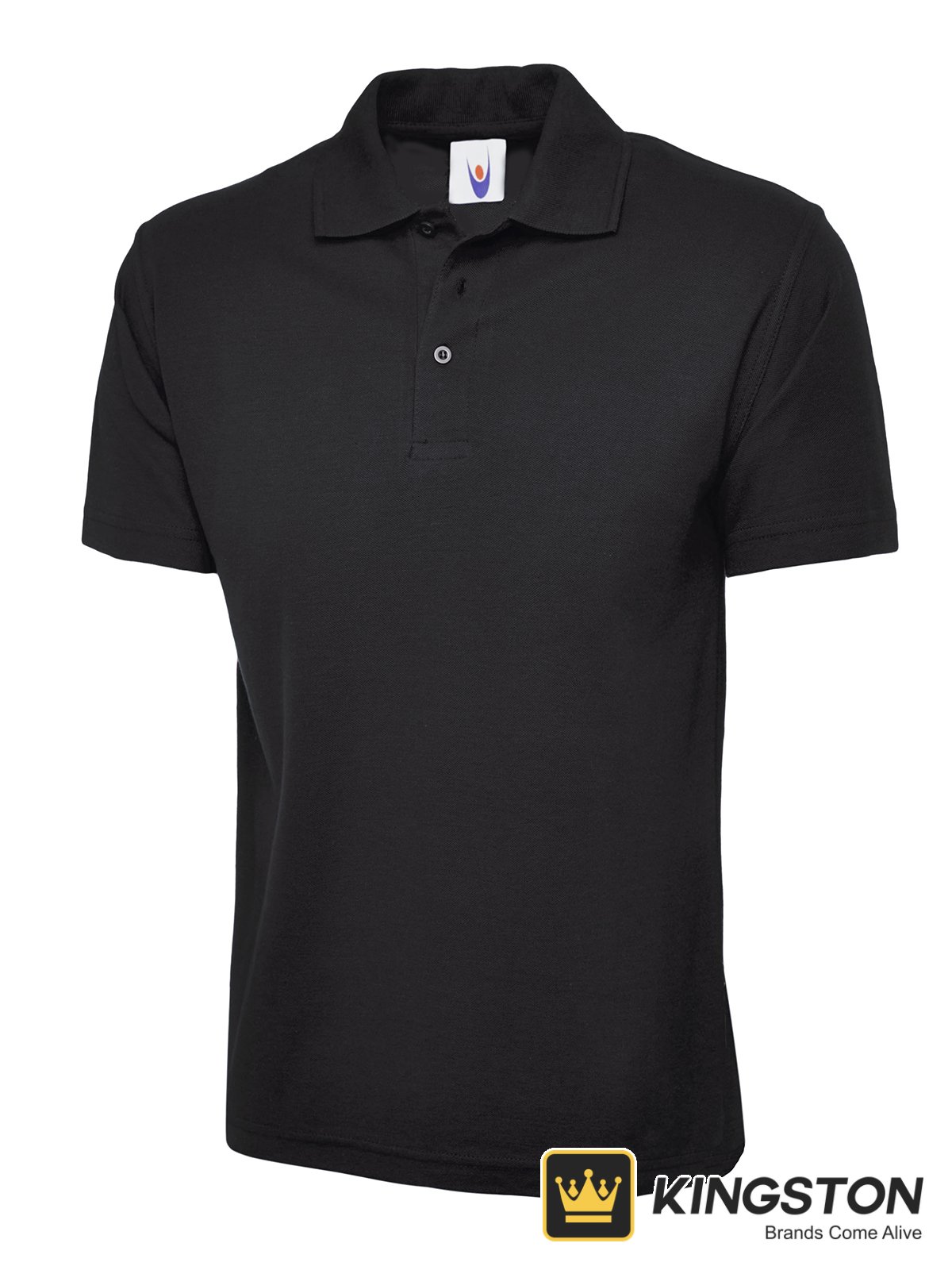 Black Uneek Classic Polo (UC101), one of the garments in our worked price examples