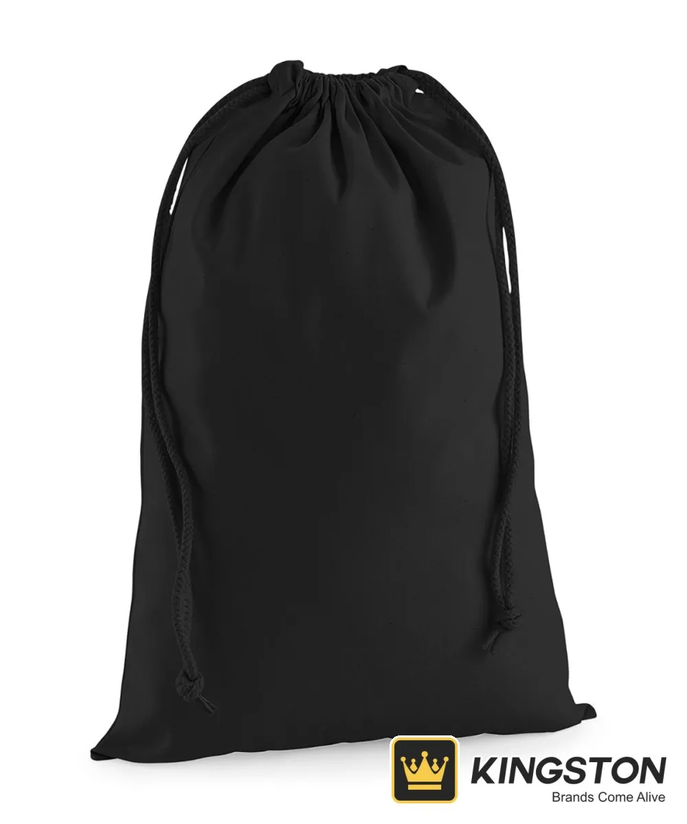 Westford Mill Premium Cotton Stuff Bag in Black
