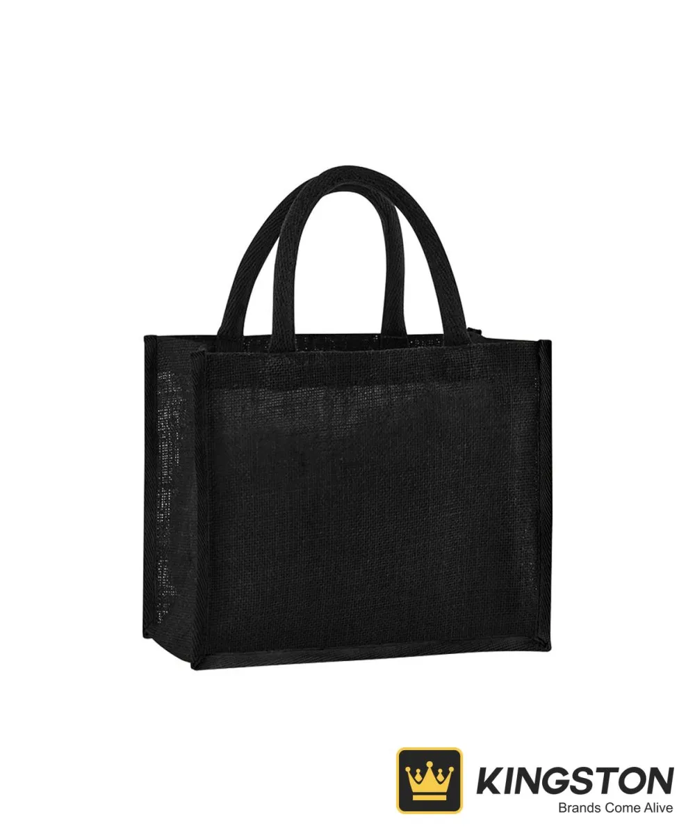 Westford Mill Jute Midi Tote Bag in Black