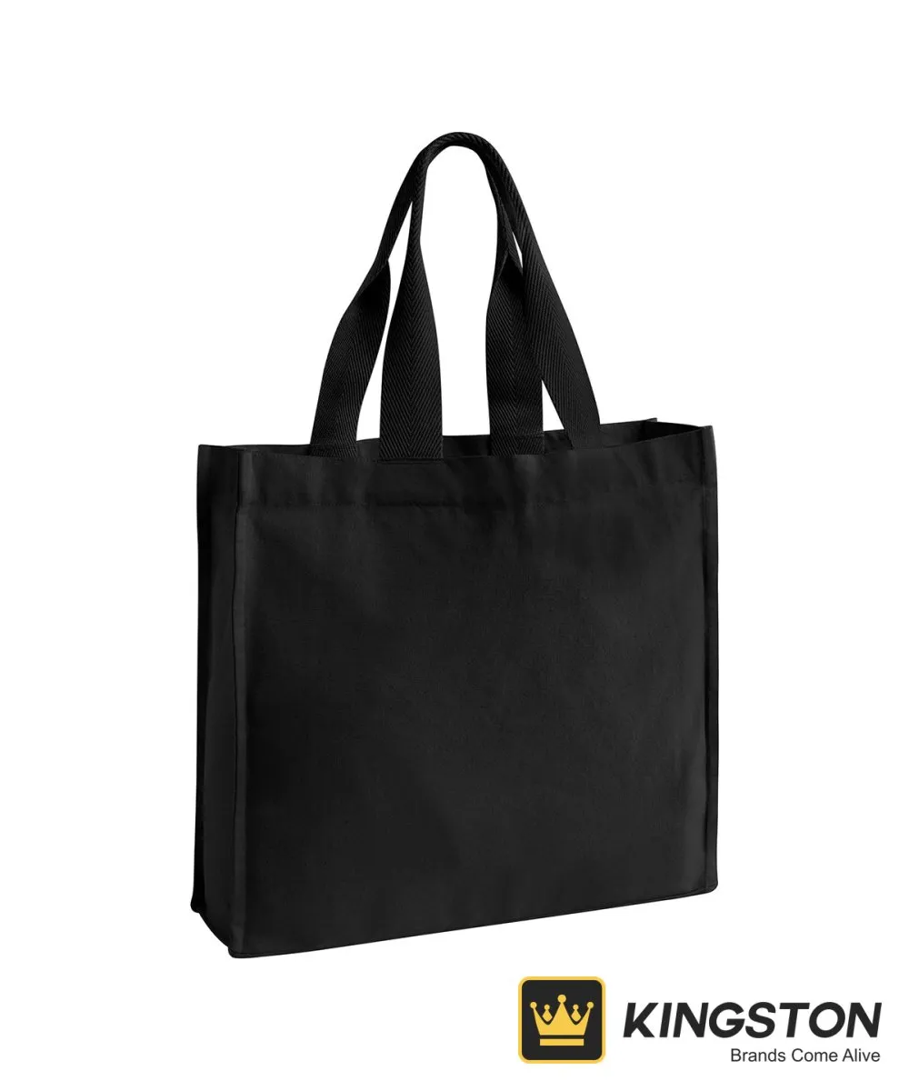 Westford Mill Chevron Handle Shopper in Black