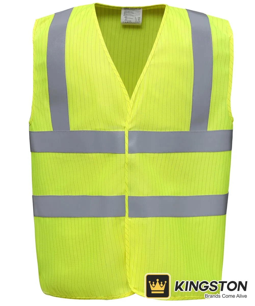 Yoko Hi-Vis FR Anti-Static Waistcoat in Yellow