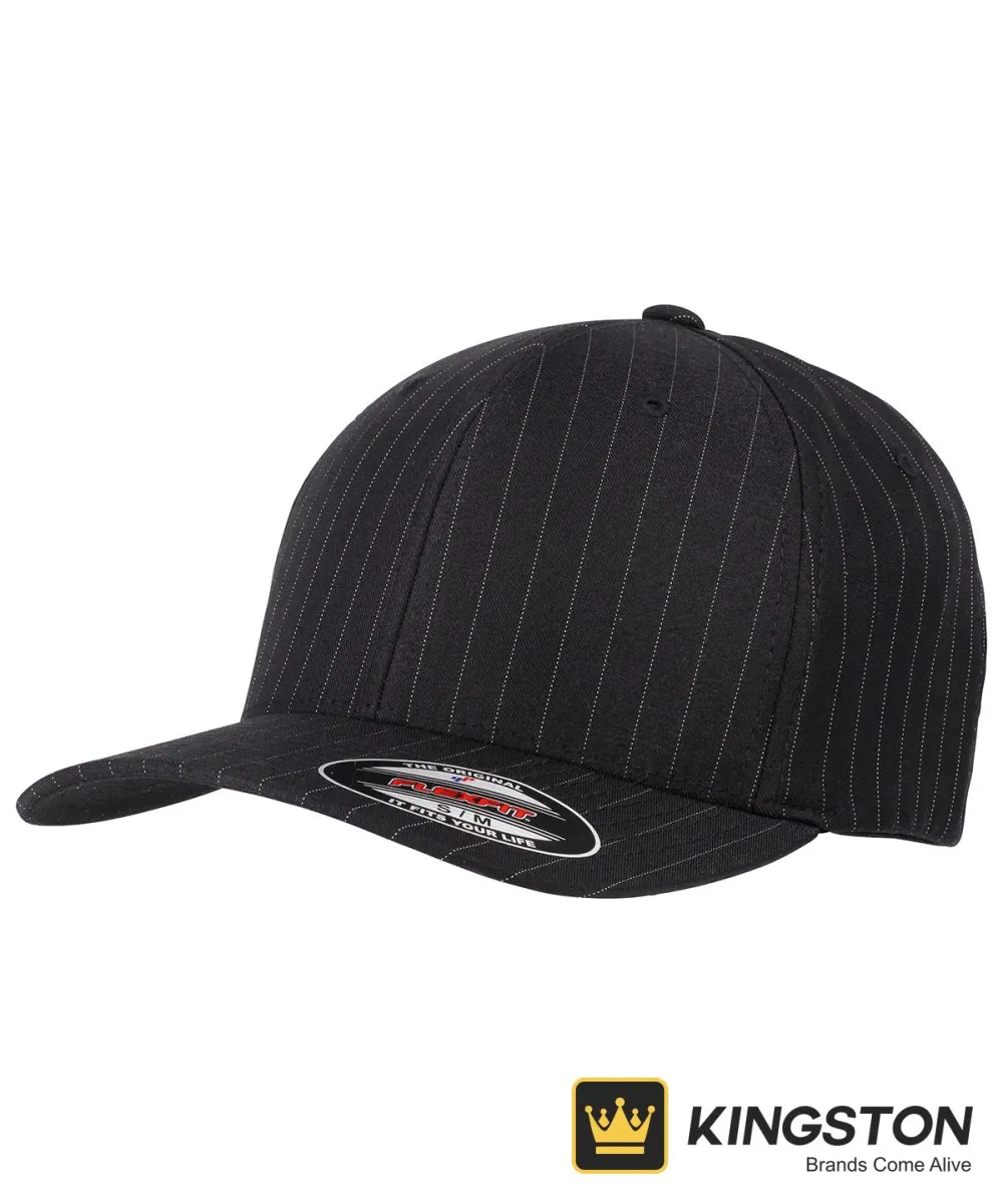 Flexfit by Yupoong Pinstripe Cap 6195P in Black/White