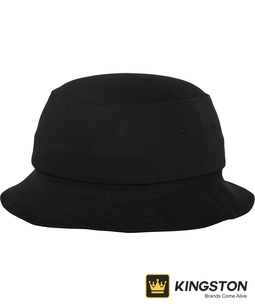 Flexfit by Yupoong Flexfit Cotton Twill Bucket Hat (5003) in Black