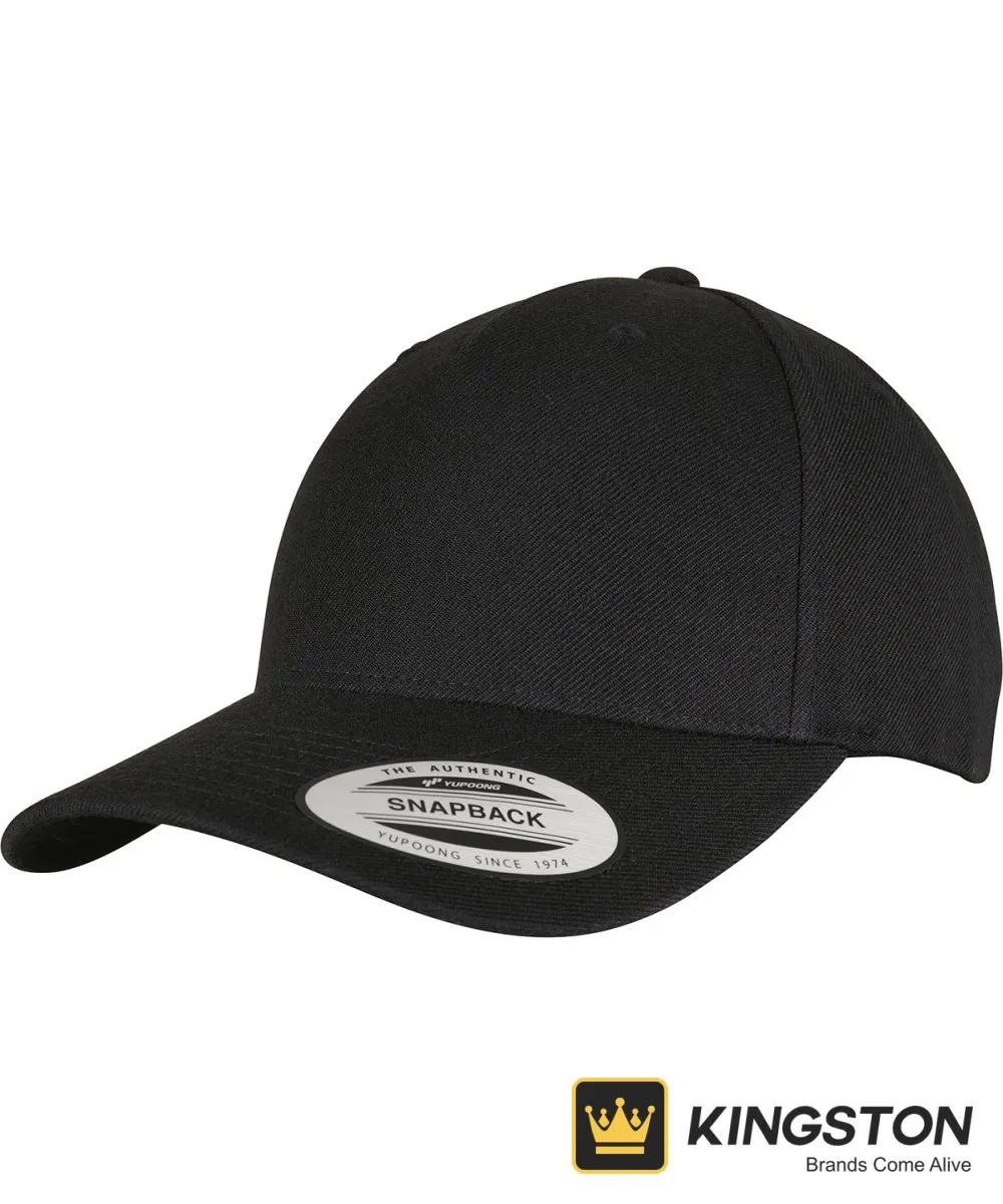 Flexfit by Yupoong YP Classics 5-Panel Curved Snapback 5789M in Black