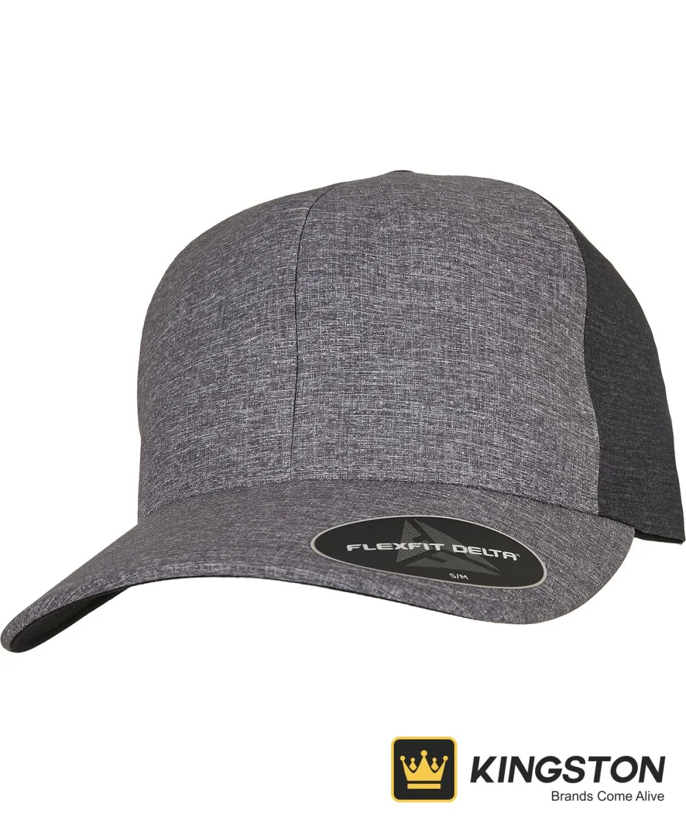Flexfit by Yupoong Flexfit Delta Carbon 2-Tone Cap 180T in Melange Blue /Melange Charcoal