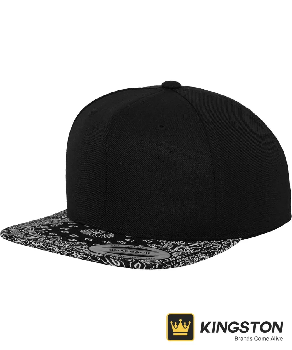 Flexfit by Yupoong Bandana Snapback 6089BD in Black/Paisley