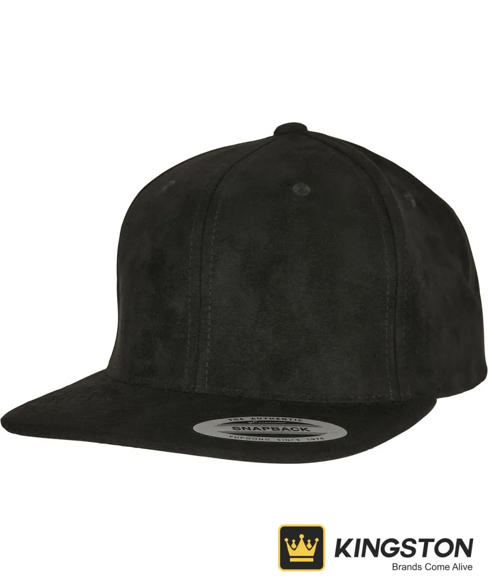 Flexfit by Yupoong Imitation Suede Snapback 6089SU in Black